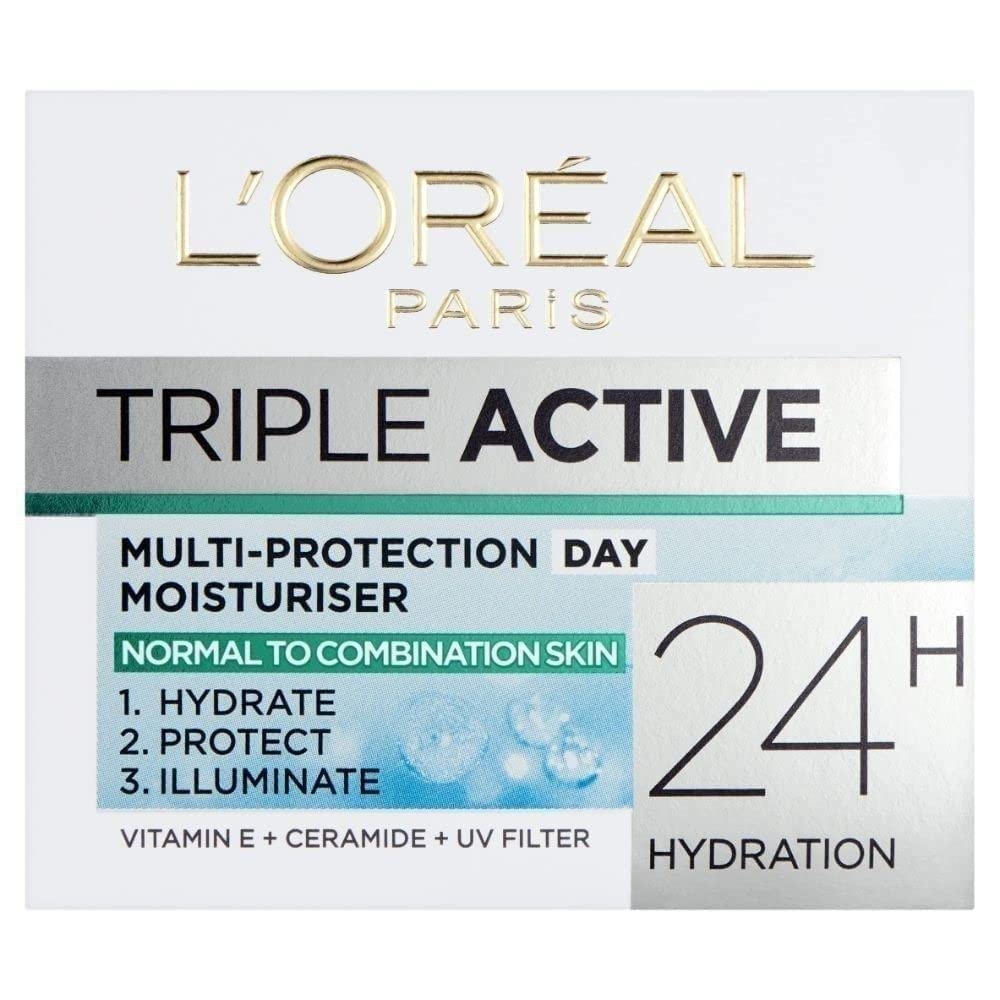 Loreal Triple Active Moisturiser 50ml - Day Moisturizer Normal & Combination